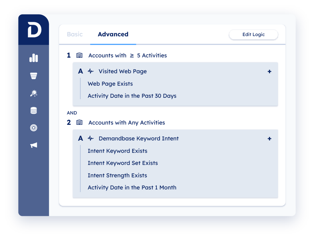 Demandbase One™ user interface