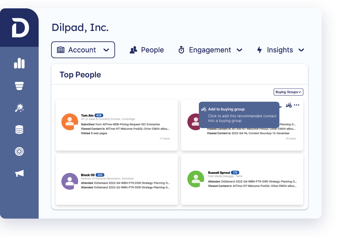 Demandbase One for Sales Ushering Sellers Blog Dilpad Screenshot