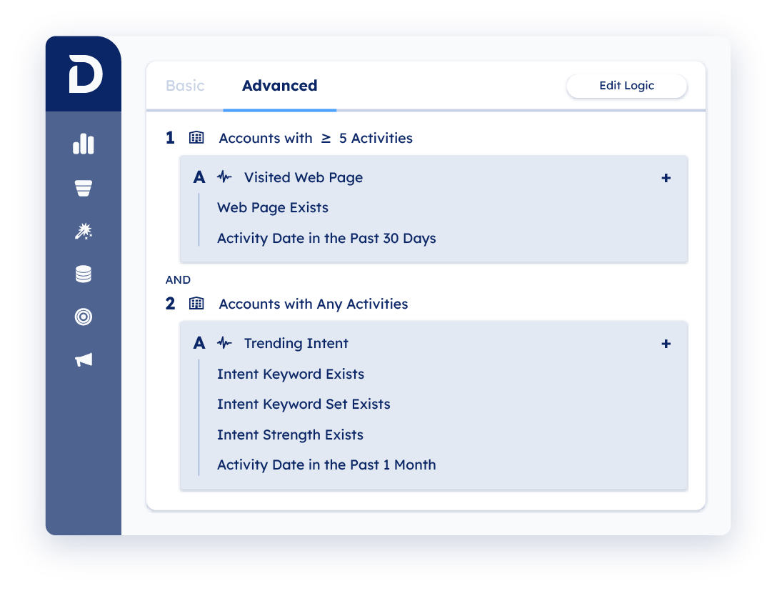 Demandbase One™ user interface